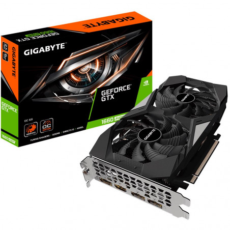 Graphics Card|GIGABYTE|NVIDIA GeForce GTX 1660 SUPER|6 GB|192 bit|PCIE 3.0 16x|GDDR6|Memory 14000 MHz|GPU 1830 MHz|Dual Slot Fan