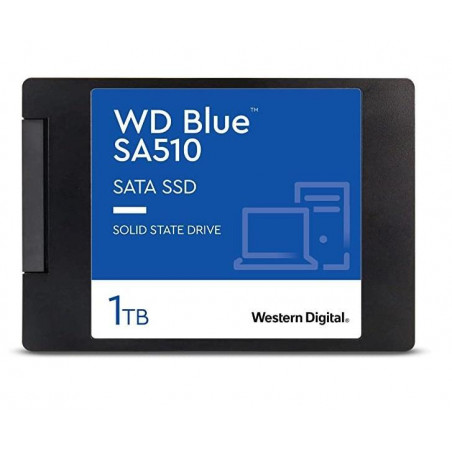 SSD|WESTERN DIGITAL|Blue SA510|1TB|SATA 3.0|Write speed 510 MBytes/sec|Read speed 560 MBytes/sec|2,5"|TBW 400 TB|MTBF 1750000 ho