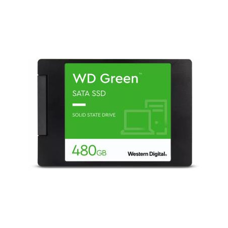 SSD|WESTERN DIGITAL|Green|480GB|SATA 3.0|SLC|Read speed 545 MBytes/sec|2,5"|MTBF 1000000 hours|WDS480G3G0A