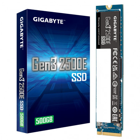 SSD|GIGABYTE|Gen3 2500E|500GB|M.2|PCIE|NVMe|Write speed 1500 MBytes/sec|Read speed 2300 MBytes/sec|2.3mm|MTBF 1500000 hours|G325