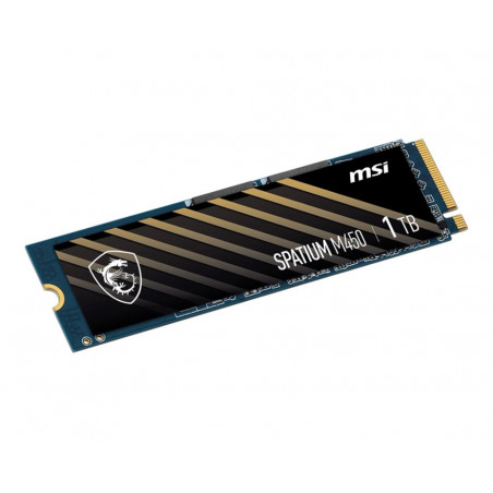 SSD|MSI|SPATIUM M450|1TB|M.2|PCIe Gen4|NVMe|3D NAND|Write speed 3000 MBytes/sec|Read speed 3600 MBytes/sec|2.15mm|TBW 600 TB|MTB