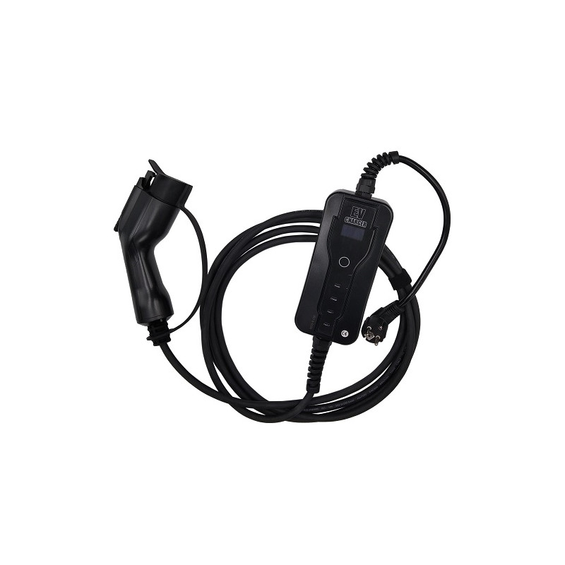 Elektromobilio nešiojamas įkroviklis Type 1 - Schuko (220V), 16A, 3.6kW, 1-fazė, 5m