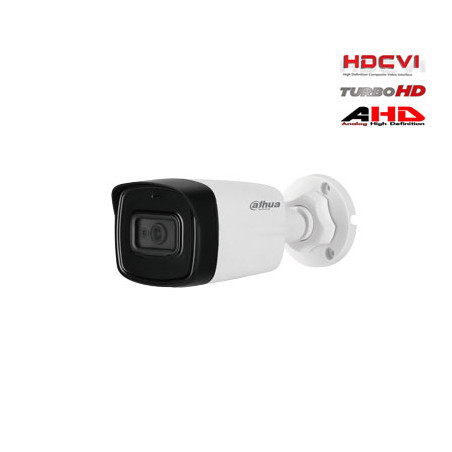 HD-CVI, TVI, AHD, CVBS kamera cilindrinė 2MP su IR iki 80m. 1/2.7" 3.6mm 87.5 , int. mikrofonas