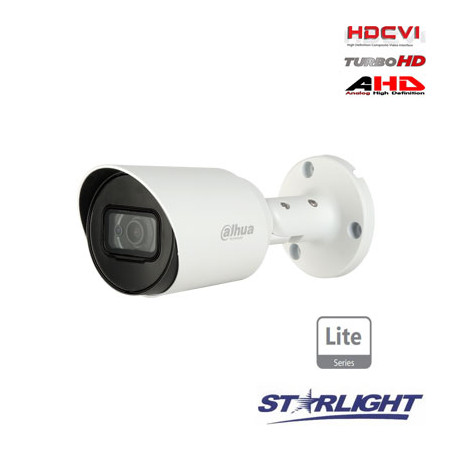 HD-CVI kam. STARLIGHT cilindrinė 2MP su IR iki 30m, 3.6mm obj., STARLIGT sensor., mic, IP67