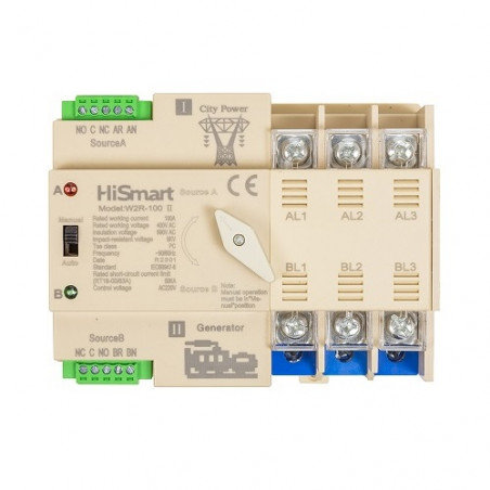 Automatinis perjungėjas HiSmart W2R-3P 220V 100A