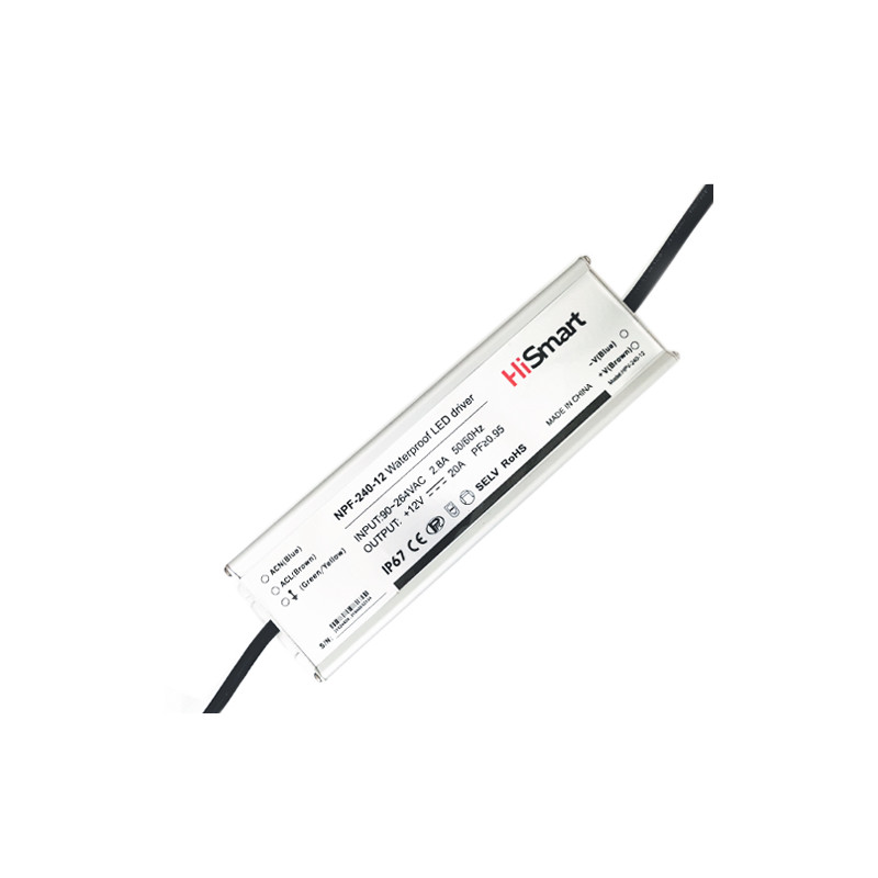 Maitinimo šaltinis 12V, 20A, 240W, PFC, IP67