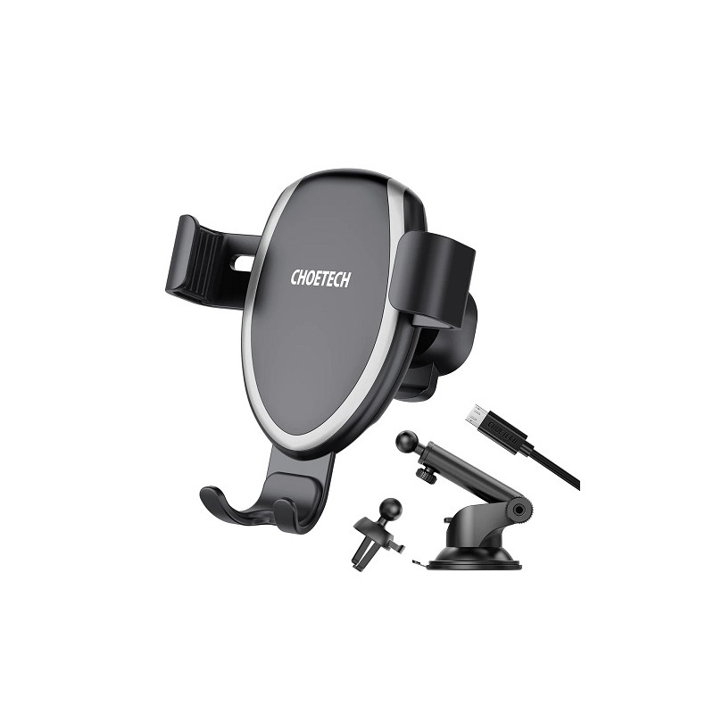 Telefono laikiklis automobiliui CHOETECH, su belaidžio įkrovimo funkcija, 10W