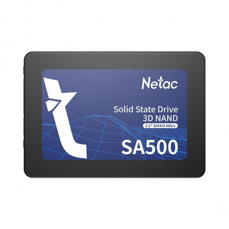 SSD|NETAC|SA500|240GB|SATA 3.0|3D NAND|Write speed 450 MBytes/sec|Read speed 520 MBytes/sec|2,5"|TBW 120 TB|MTBF 1500000 hours|N