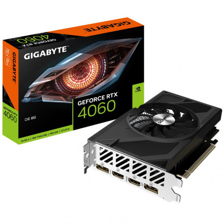 Graphics Card|GIGABYTE|NVIDIA GeForce RTX 4060|8 GB|GDDR6|128 bit|PCIE 4.0 16x|Dual Slot Fansink|2xHDMI|2xDisplayPort|GV-N4060D6