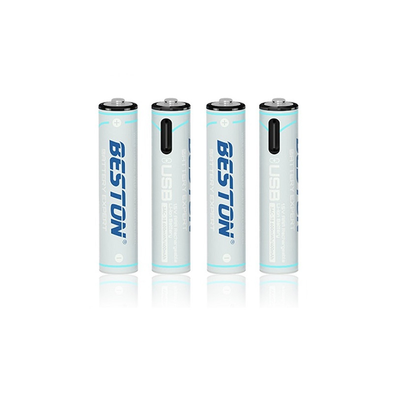 Baterijos AAA įkraunamos su USB-C lizdu, 400mAh, Li-Ion, 4 vnt.
