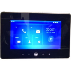 IP domofono monitorius su WIFI, 7 col. 1024x600,Micro SD kortelės prievadas,PoE(802.3af) juodas, SIP