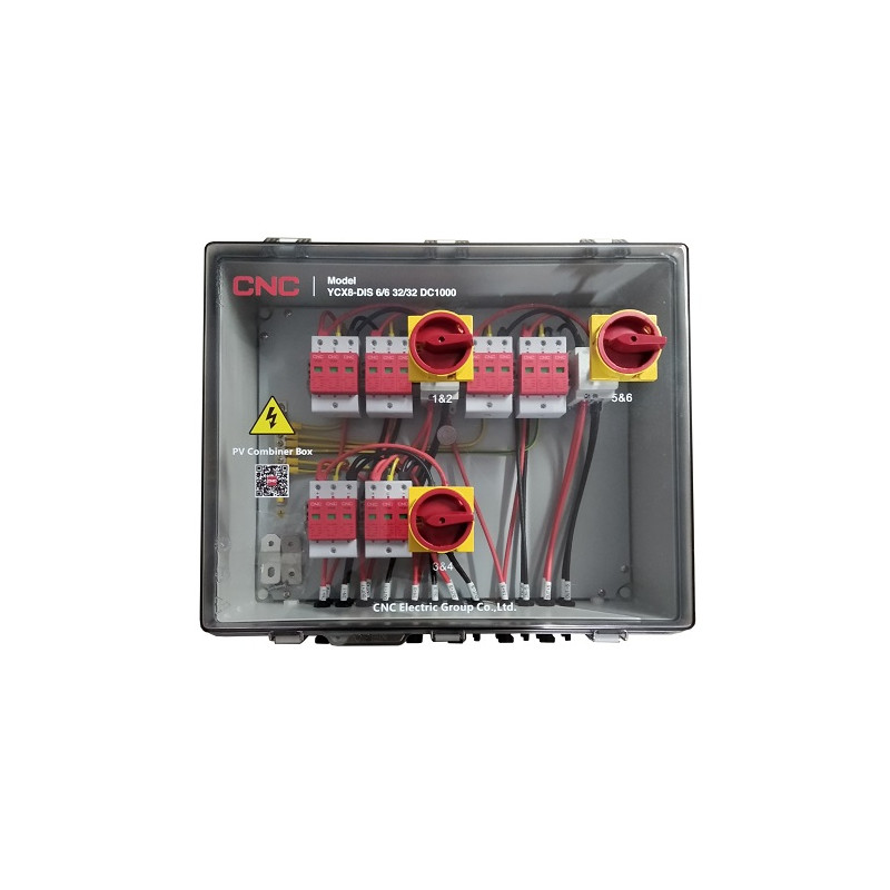 PV atjungimo skydelis, DC 6in-6out, išorinis