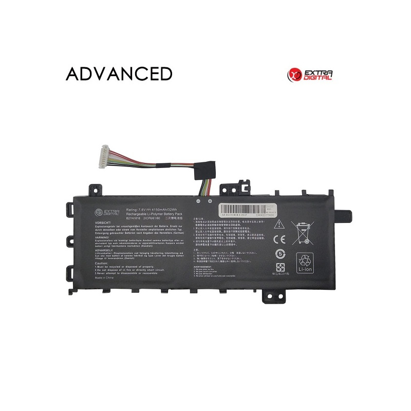 Nešiojamo kompiuterio baterija ASUS B21N1818, 4150mAh, Extra Digital Advanced