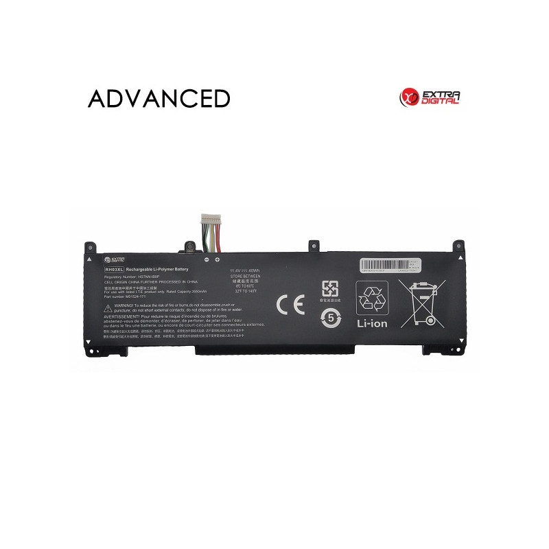 Nešiojamo kompiuterio baterija HP RH03XL, 3550mAh, Extra Digital Advanced