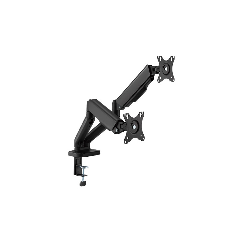 Dviejų 17 -32 monitorių spyruoklinis laikiklis, juodas