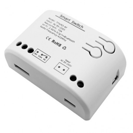 TUYA išmanusis 1 kanalo jungiklis, Wi-Fi, RF, 10A, AC 85-250V