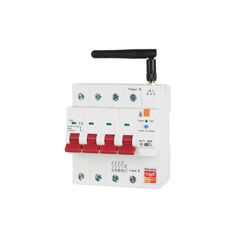 TUYA išmanusis jungiklis, 3P+N, Wi-Fi, RS485, 63A
