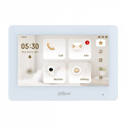 IP domofono monitorius 7 col. Wi-Fi,1024x600,Micro SD kortelės prievadas,PoE(802.3af) baltas, SIP