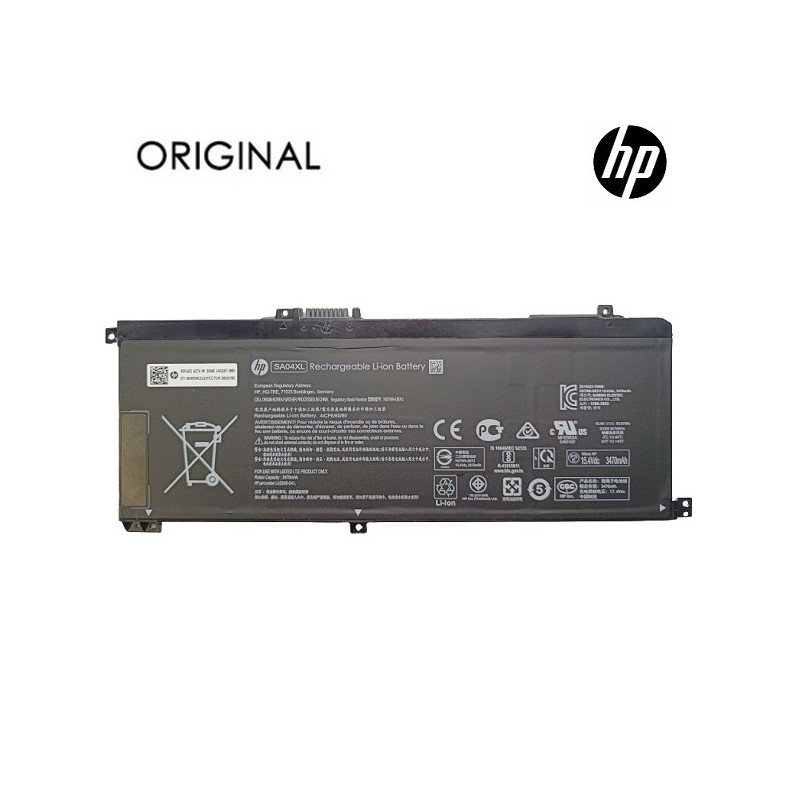 Nešiojamo kompiuterio baterija HP SA04XL, 3470mAh, Original