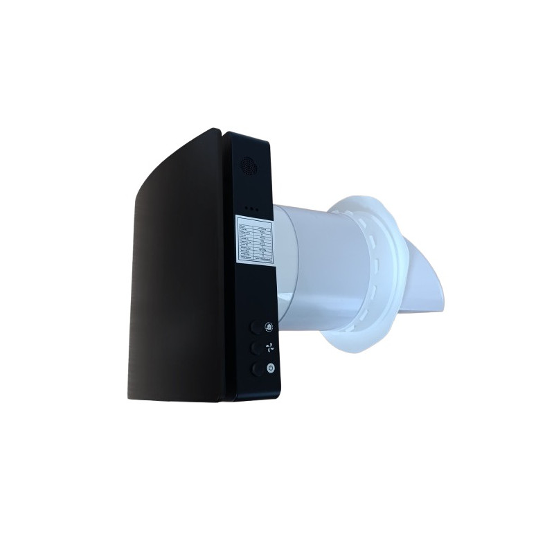 Rekuperatorius 46m2 patalpai, Wi-Fi, Tuya, su CO2 jutikliu, juodas