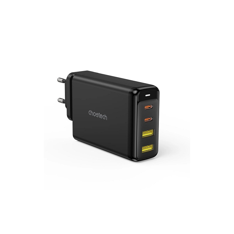 Kroviklis CHOETECH GaN 2x USB Type-C, 2x USB Type-A: 140W, PD3.1, QC3.0