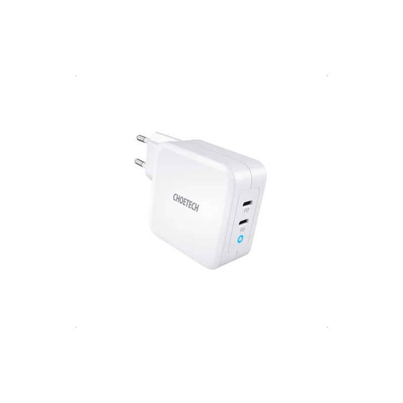 Kroviklis CHOETECH GaN 2xUSB Type-C: 100W, PD