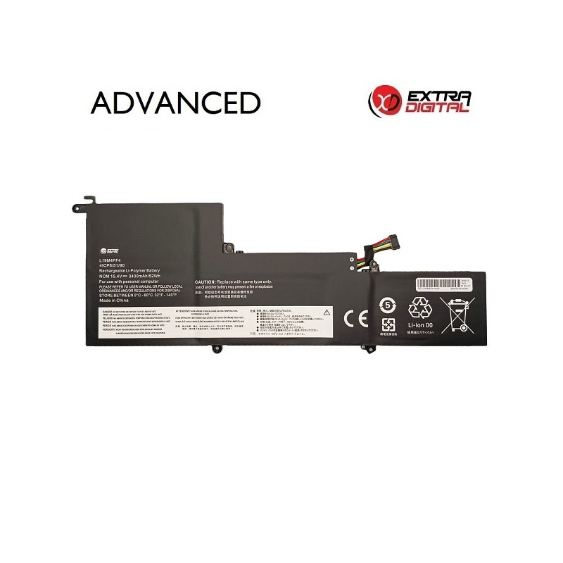 Nešiojamo kompiuterio baterija LENOVO L19M4PF4, 3400mAh, Extra Digital Advanced
