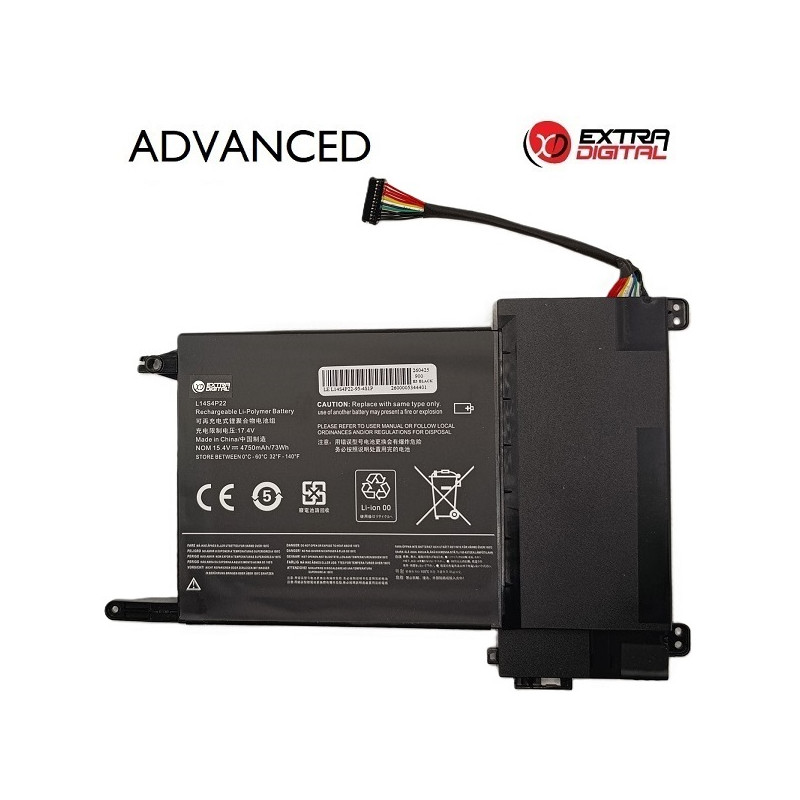 Nešiojamo kompiuterio baterija LENOVO L14S4P22, 4750mAh, Extra Digital Advanced