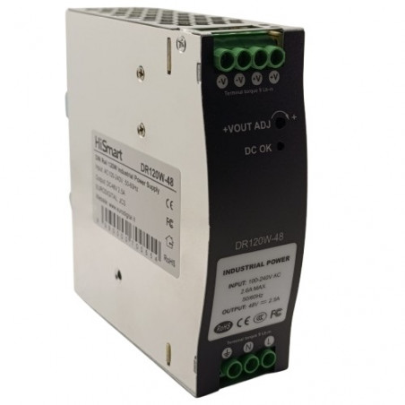 Maitinimo šaltinis 48V, 2.5A, 120W, DIN
