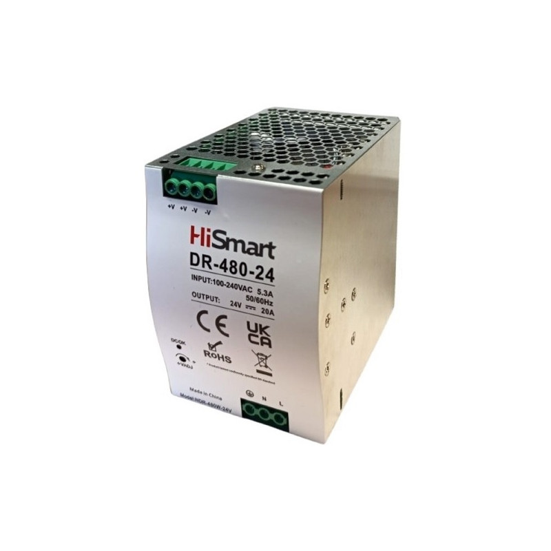 Maitinimo šaltinis 24V, 20A, 480W, DIN