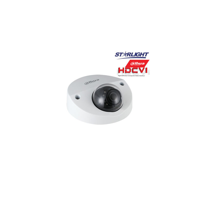 HD-CVI kam. STARLIGHT kupolinė 2MP su IR iki 20m, 2.8mm obj., STARVIS sensor., WDR, su mikrofonu