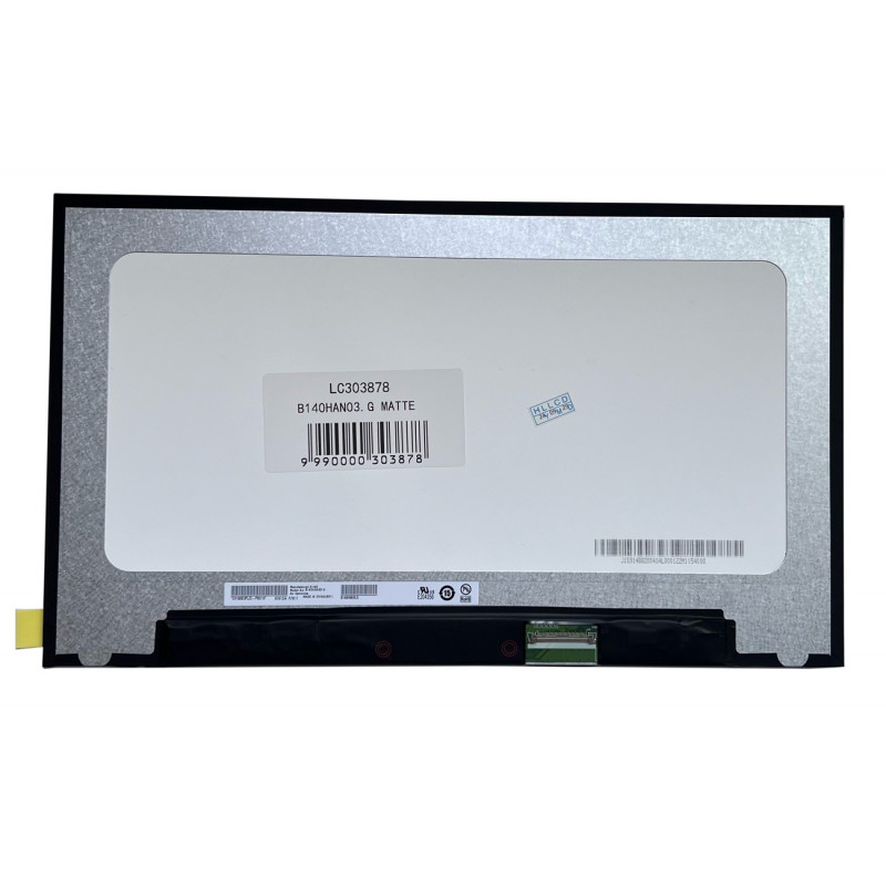 Ekranas 14.0", 1920x1080, 60Hz, matinis, 40pin, dešinėje, IPS