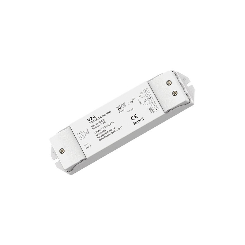 V2-L valdiklis-imtuvas 12-36V DC, 2x8A