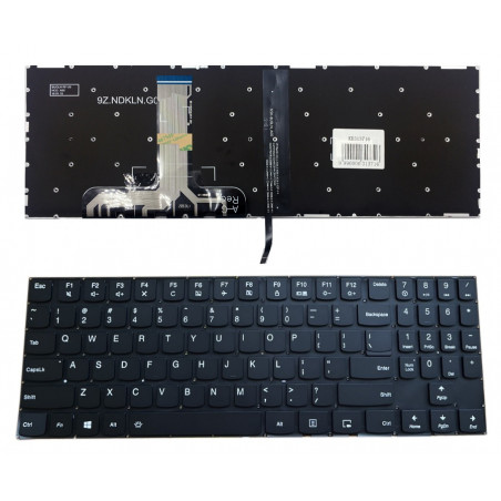 Klaviatūra Lenovo: Legion Y520 su baltu pašvietimu