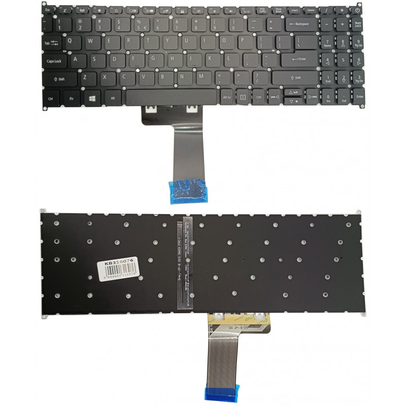 Klaviatūra ACER: Aspire 3 A315-23, su pašvietimu
