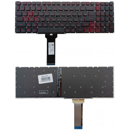Klaviatūra ACER: Nitro 5 Gaming AN515-54, AN515-55, AN715-51, su pašvietimu