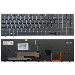 Klaviatūra HP ZBook 15 G5, G6, ZBook 17 G5, G6, su pašvietimu ir trackpoint 