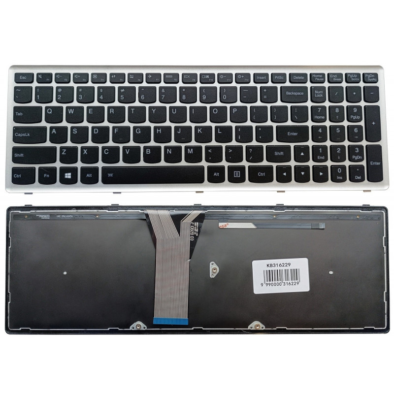 Klaviatūra LENOVO Z510, su pašvietimu, US