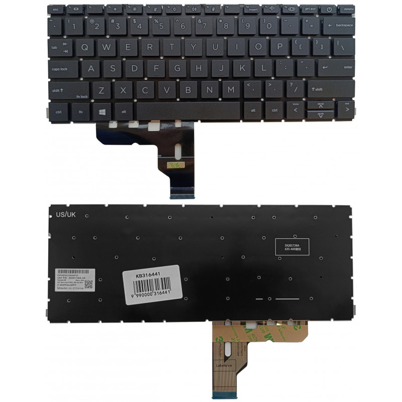Klaviatūra HP Probook 430 G8, 430 G9, 435 G7, 435 G8, US