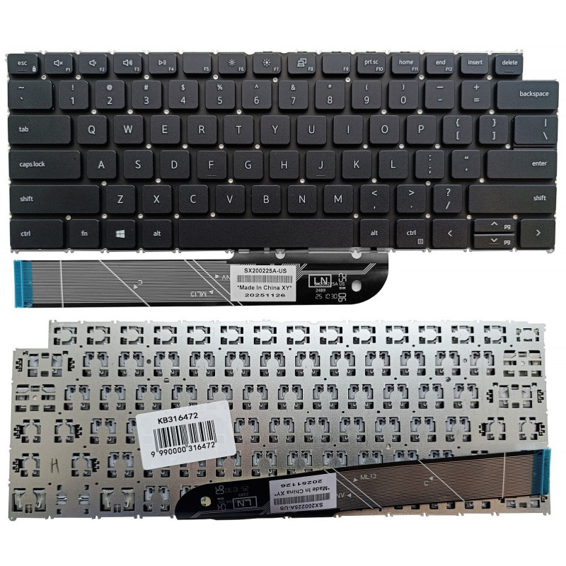 Klaviatūra DELL Inspiron 5310, 5418, 5620, 7620, 7630, US