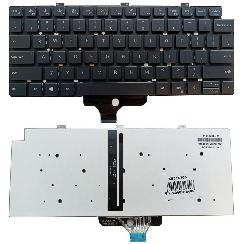 Klaviatūra DELL Latitude 5320, 5330, 5340, 7320, 7330, su pašvietimu, US