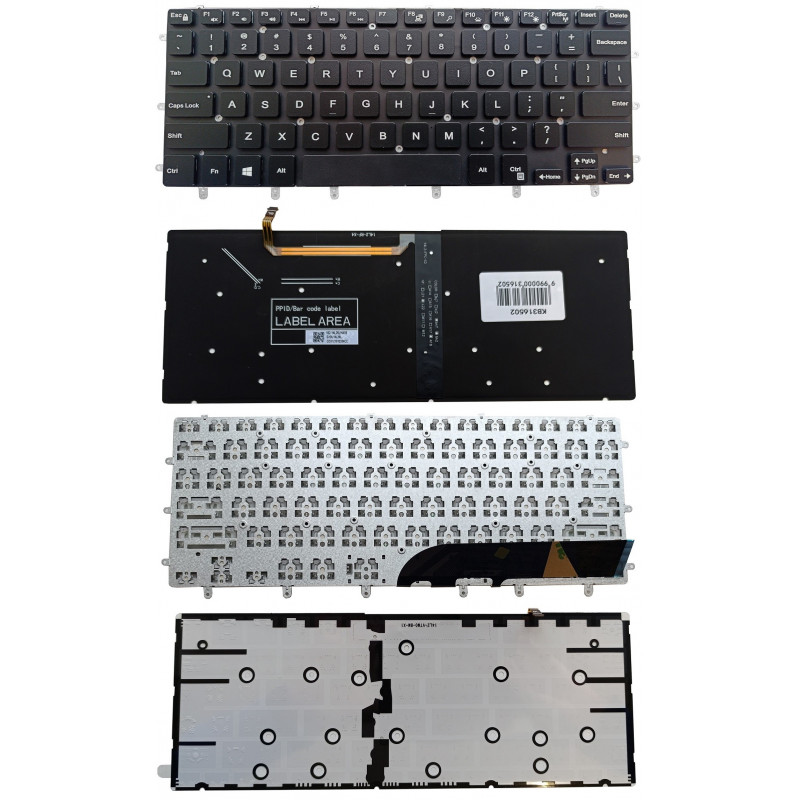 Klaviatūra DELL Inspiron 7558, 7568, XPS 15 9550, 9560, 9570, su pašvietimu, US