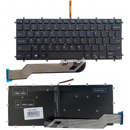 Klaviatūra DELL Inspiron 7569, 7579, 7368, 5370, su pašvietimu, US