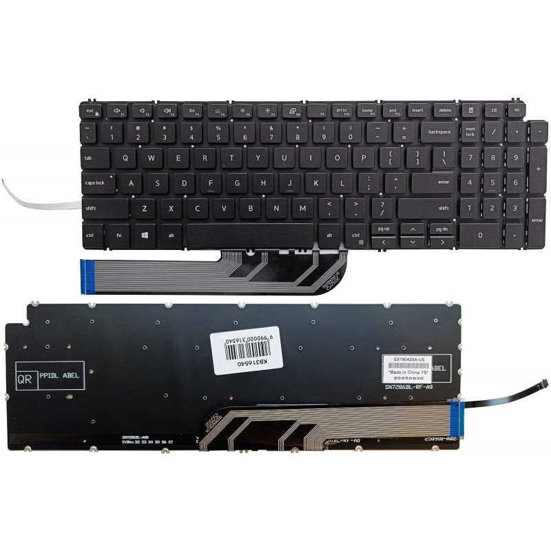 Klaviatūra DELL Vostro 3501, 3505, Inspiron 5598, 5584, 5502, su pašvietimu, US