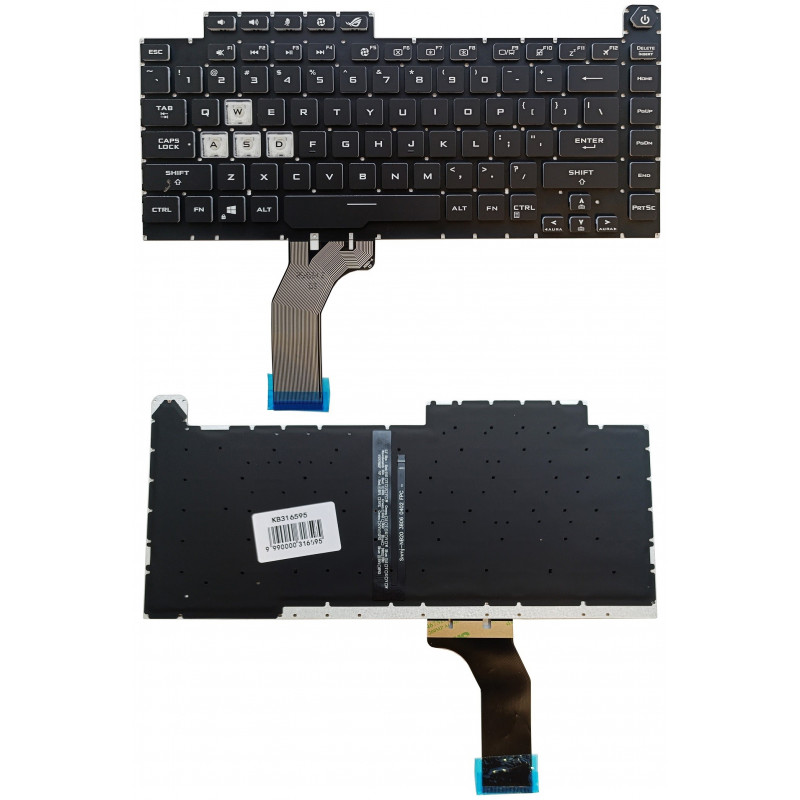 Klaviatūra ASUS G15 G531, G531G, G512, G512L, su RGB pašvietimu, US