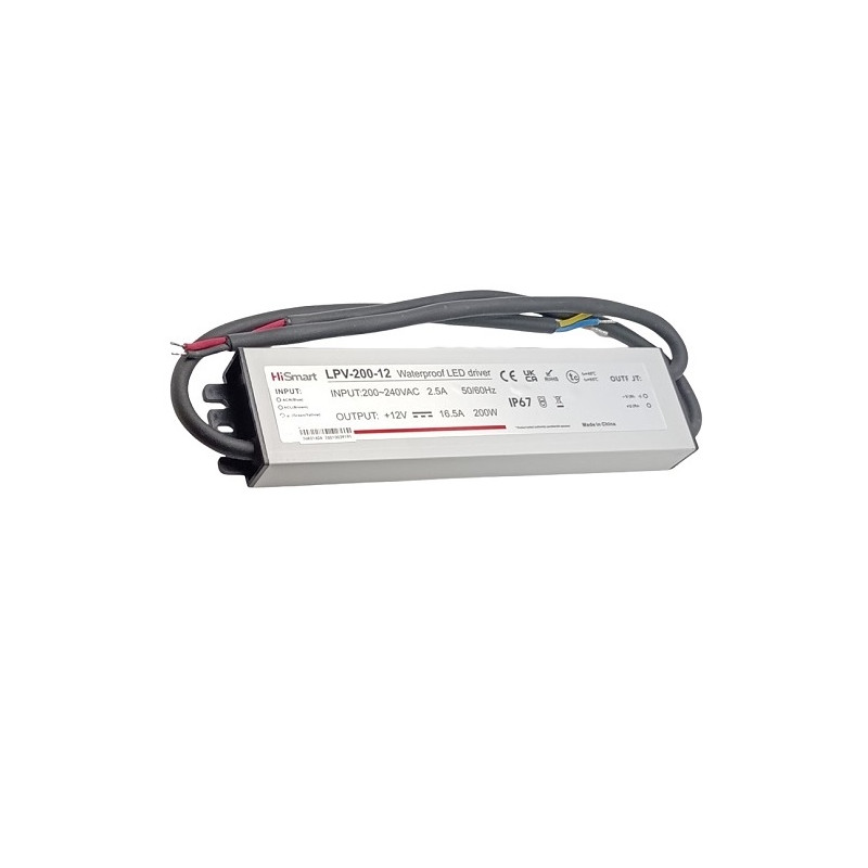 Maitinimo šaltinis 12V, 16.5A, 200W, IP67