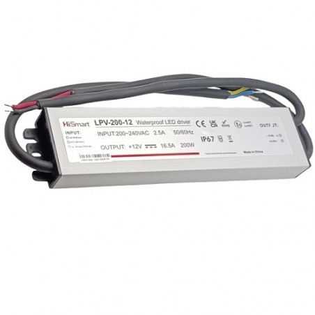 Maitinimo šaltinis 12V, 16.5A, 200W, IP67