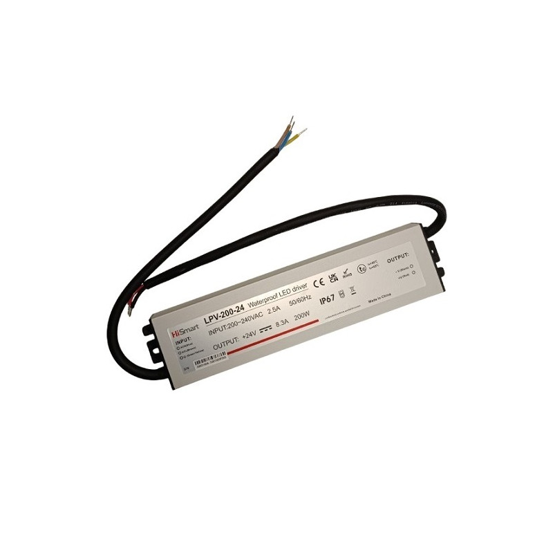 Maitinimo šaltinis 24V, 8.3A, 200W, IP67
