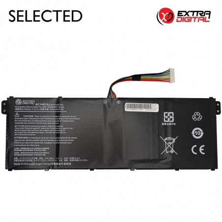 Nešiojamo kompiuterio baterija ACER AC14B18J, 3600mAh, Extra Digital Selected