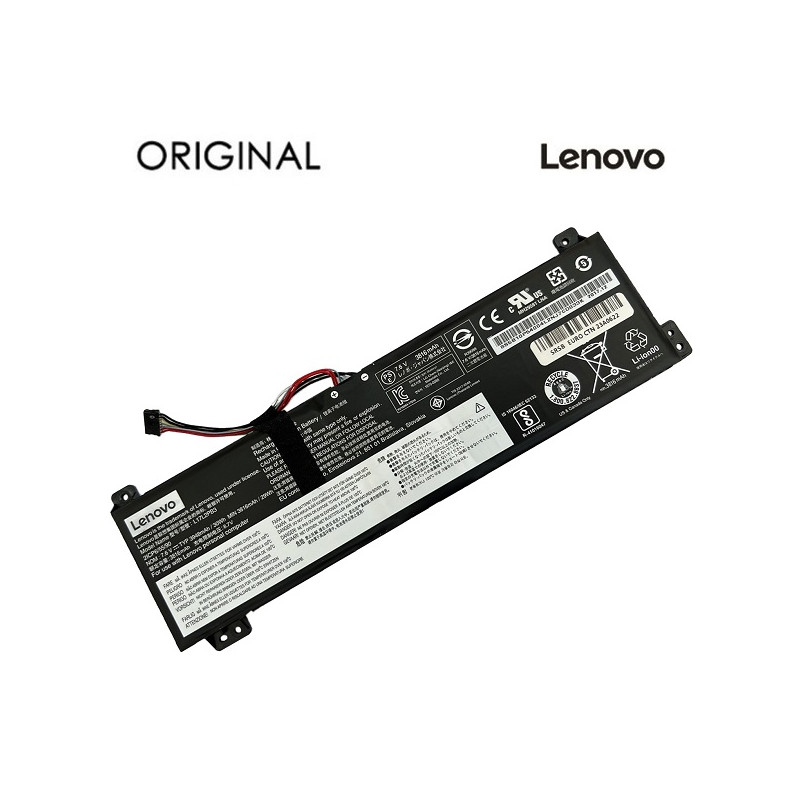 Nešiojamo kompiuterio baterija LENOVO L17L2PB3, 3816mAh, Original